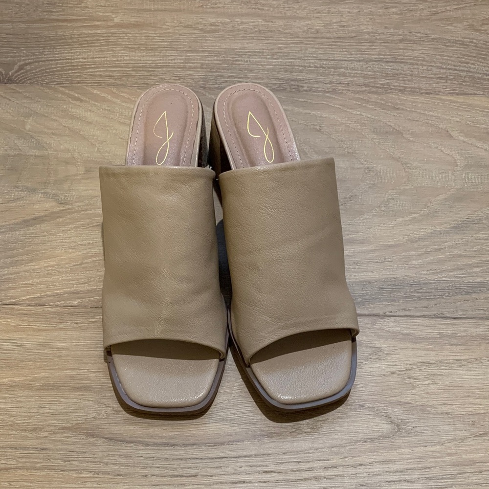 Joie Olympia Block Heel Open Toe Sandal Mule